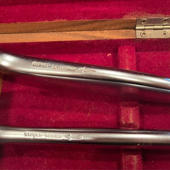 Gerber vintage meat carving set in solid walnut box - Picture 8 of 8